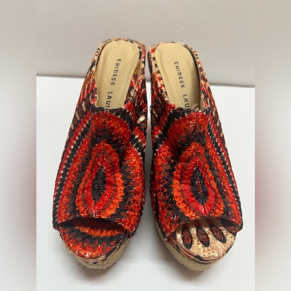 Chinese Laundry Colorful Platform Wedges Slide - Picture 2 of 9